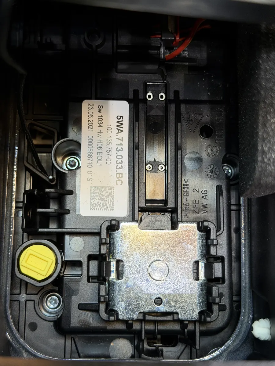 Keuzehendelmodule in de middenconsole